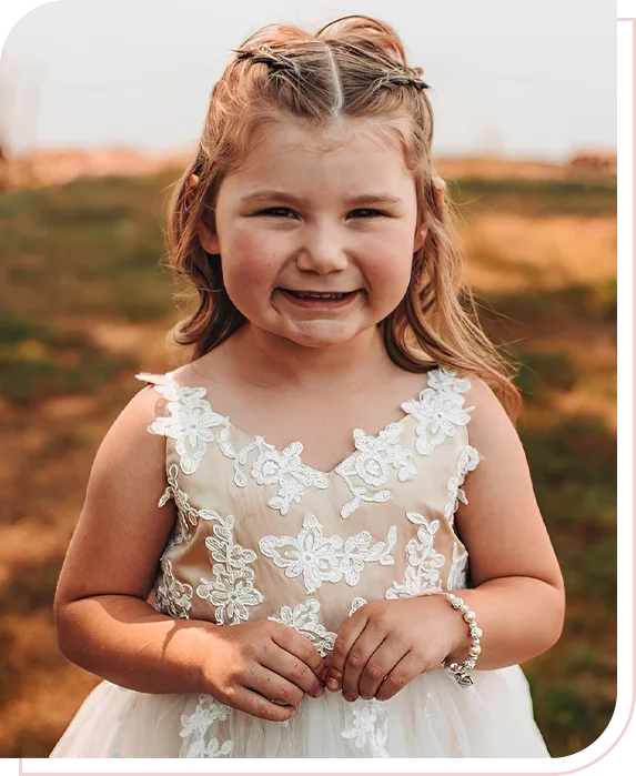 Baby Girl In A Wedding Dress